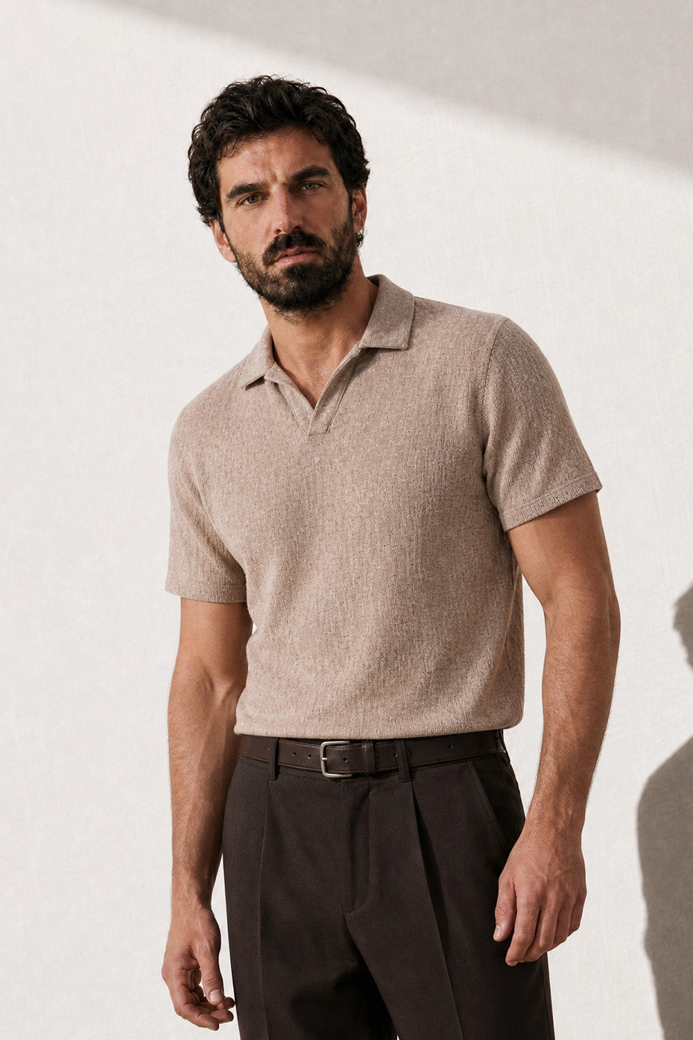 Polo Tramata Uomo Nocciola man Barone firenze - 1