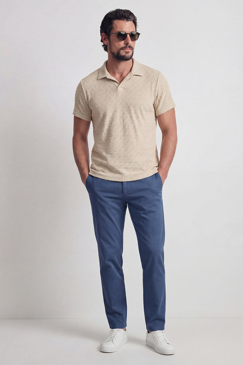 Men's Beige Polo Shirt man Barone firenze - 7