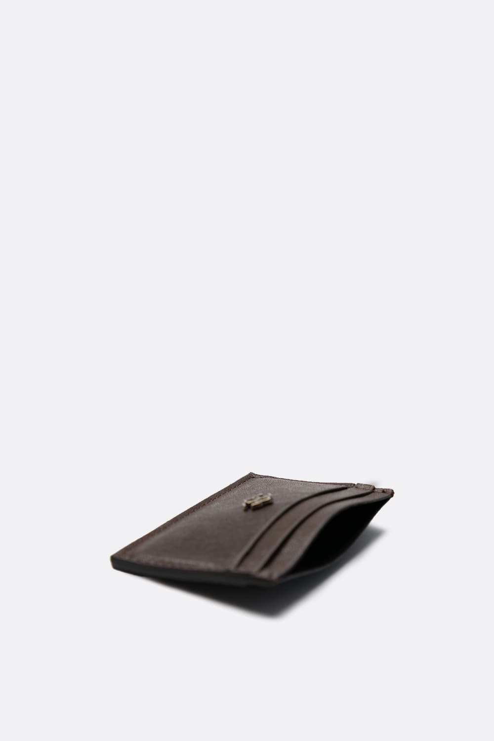 Simply Dark Brown Card Case unisex Barone firenze - 4