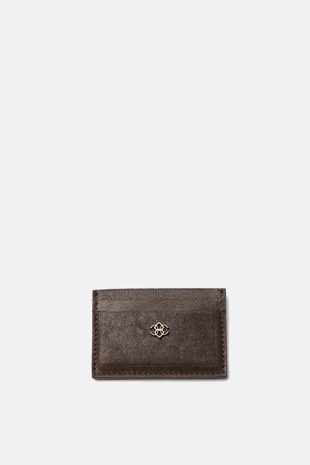 Simply Dark Brown Card Case unisex Barone firenze - 2