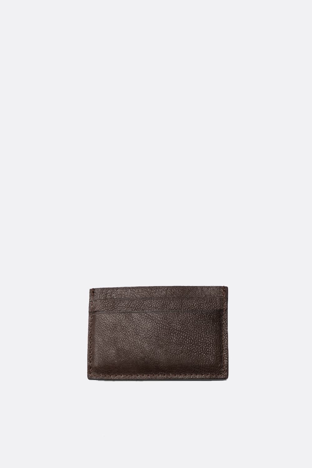 Simply Dark Brown Card Case unisex Barone firenze - 3