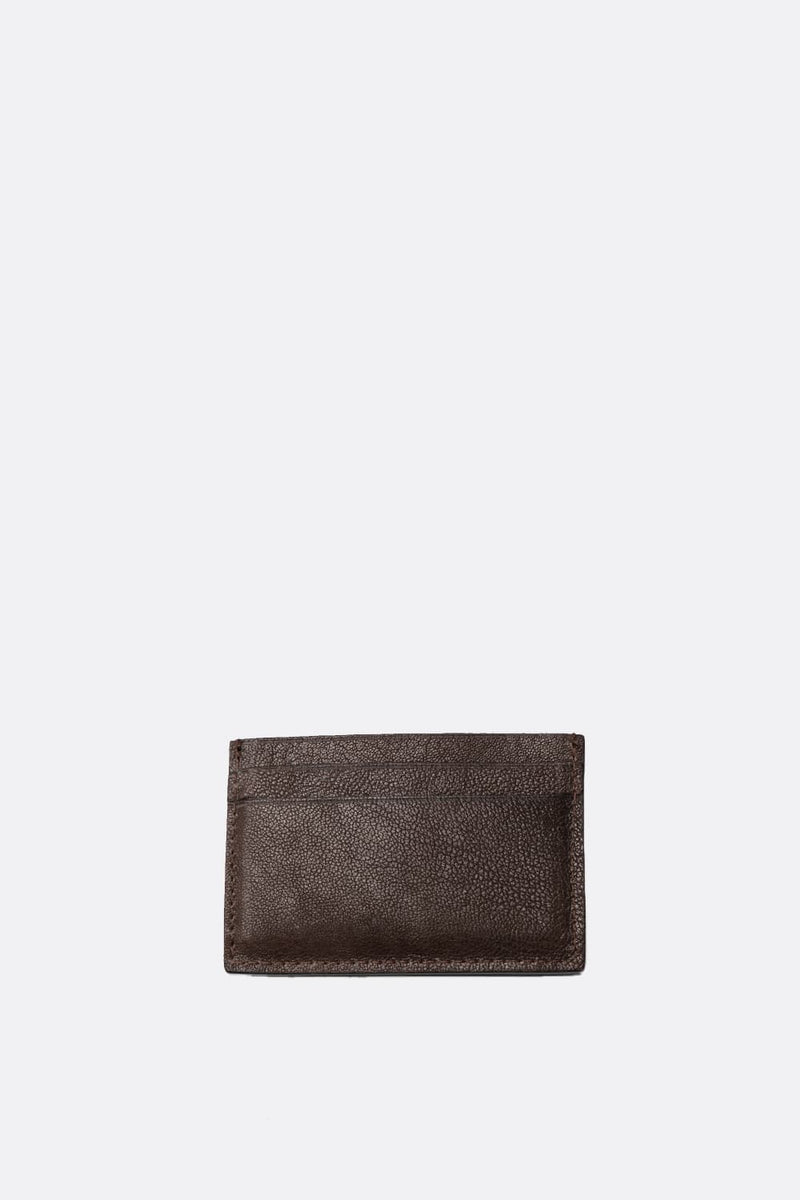 Simply Dark Brown Card Case unisex Barone firenze - 3