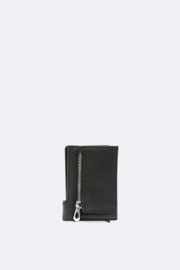 Double Card Holder for Men, Black man Barone firenze