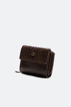Intreccio Button and Smooth Wallet unisex Barone firenze - 2
