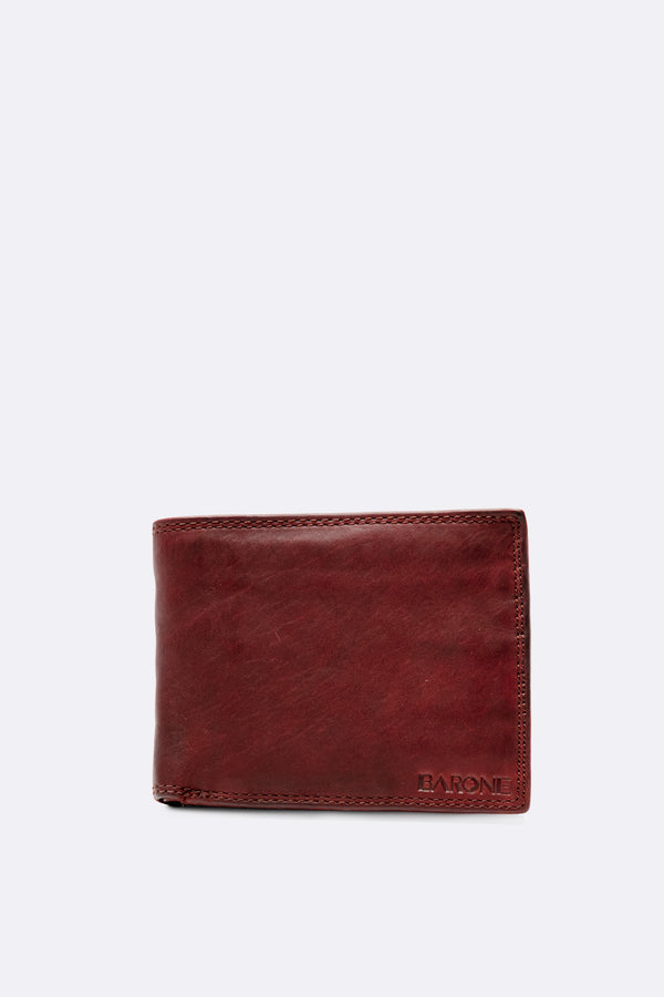 Basic Vintage Wallet Rust Brown unisex Barone firenze
