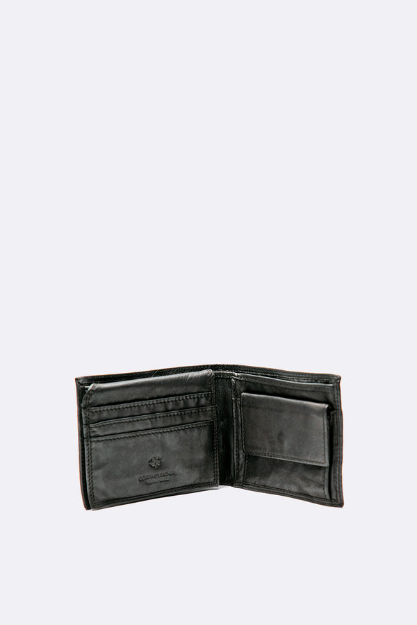 Basic Vintage Wallet Black unisex Barone firenze
