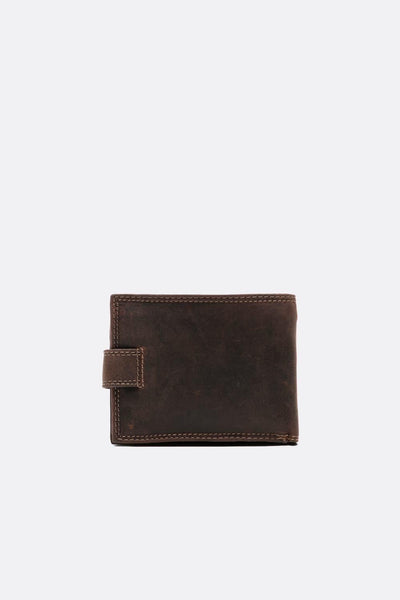 Oiled Wallet with Button 