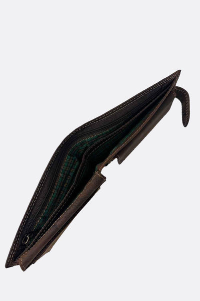 Oiled Wallet with Button 