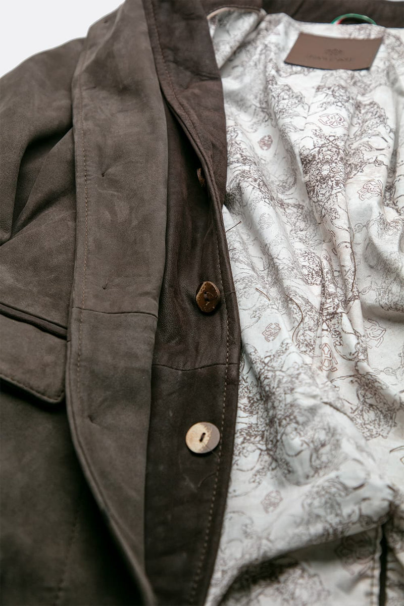 Renga Nubuck Dark Brown uomo Barone firenze - 13