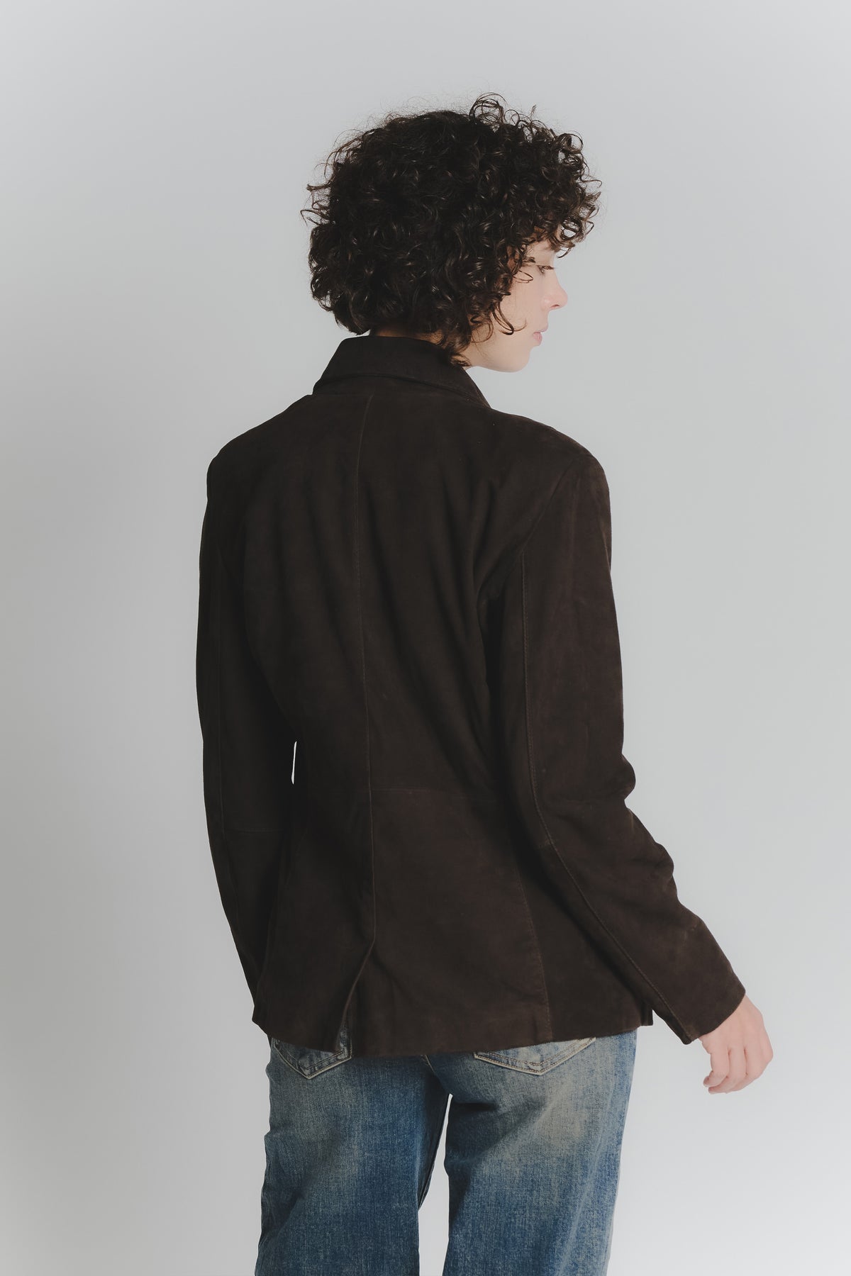 Rose Suede Blazer woman Barone firenze - 4
