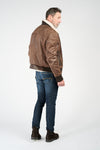 Aviator Shearling Style Dark Brown uomo Barone firenze - 14