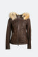 Sofia Oleato with Hood Fur Dark Brown donna Barone firenze - 2