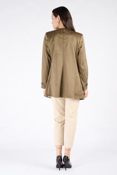 Alcantara Duster Coat in Green