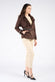 Short Alcantara Trench Coat in Dark Brown woman Barone firenze - 4
