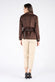 Short Alcantara Trench Coat in Dark Brown woman Barone firenze - 5