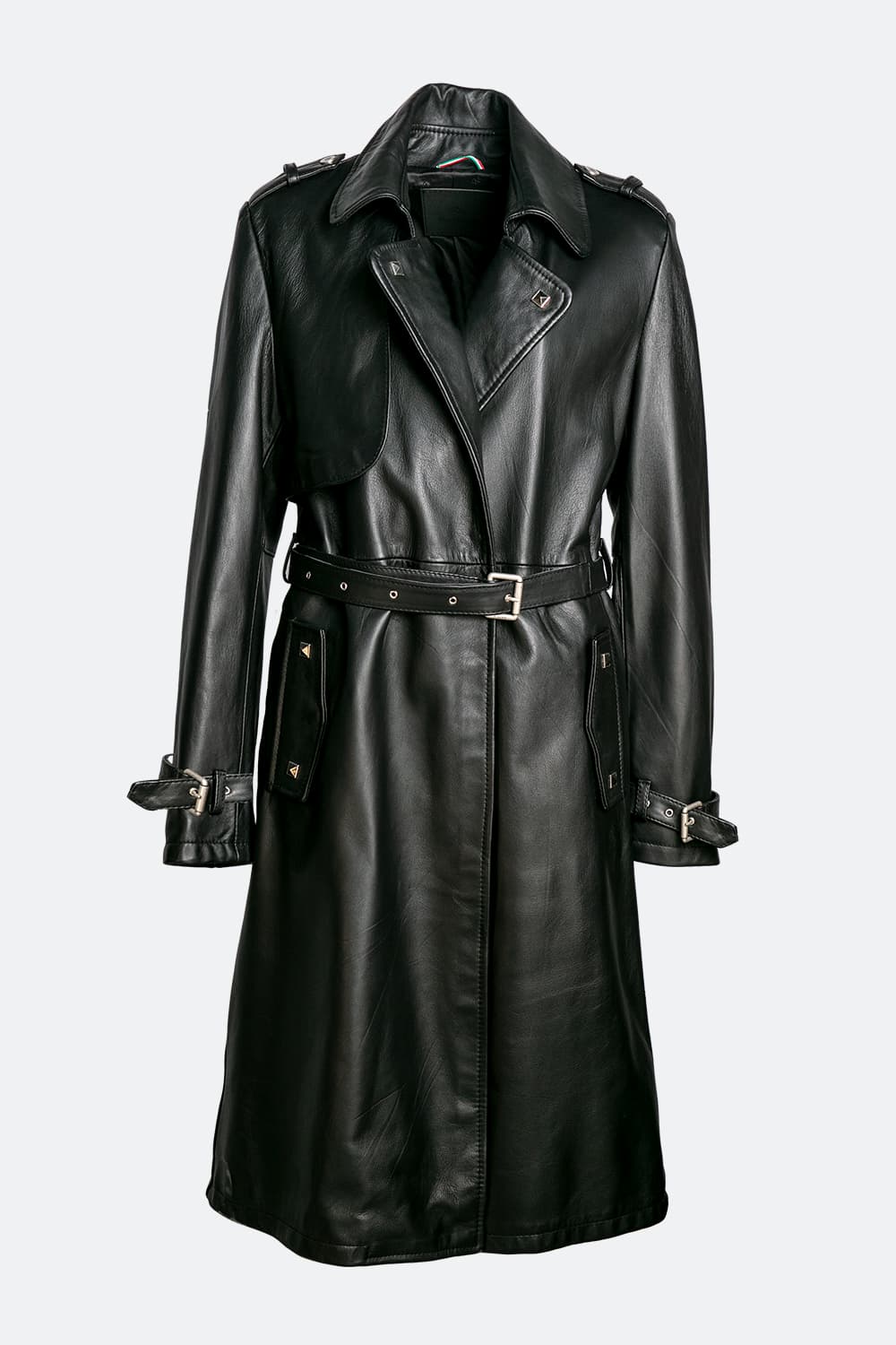 Studded trench coat donna Barone firenze - 2
