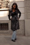 Studded trench coat donna Barone firenze - 7
