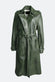 Green Studded Trench Coat donna Barone firenze - 1