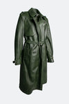 Green Studded Trench Coat donna Barone firenze - 6