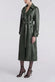 Green Studded Trench Coat donna Barone firenze - 2