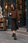 Viktoria Shearling Style Cuoio/Cioccolato woman Barone firenze - 3