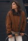 Viktoria Shearling Style Cuoio/Cioccolato woman Barone firenze - 1