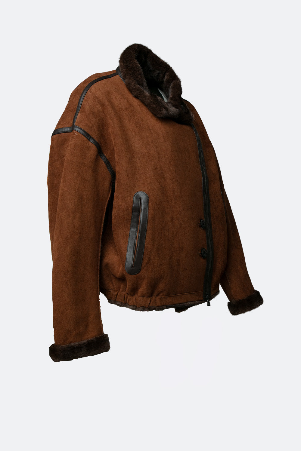 Viktoria Shearling Style Cuoio/Cioccolato woman Barone firenze - 5