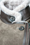 Viktoria Shearling Style Verde/Grigio woman Barone firenze - 7
