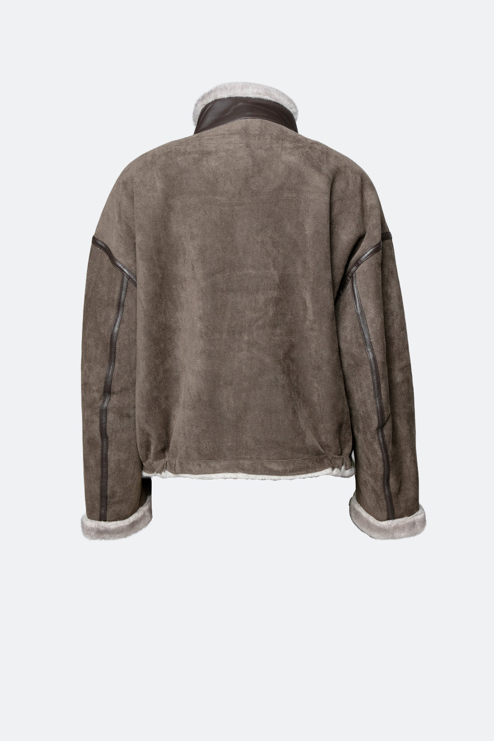 Viktoria Shearling Style Verde/Grigio woman Barone firenze - 8