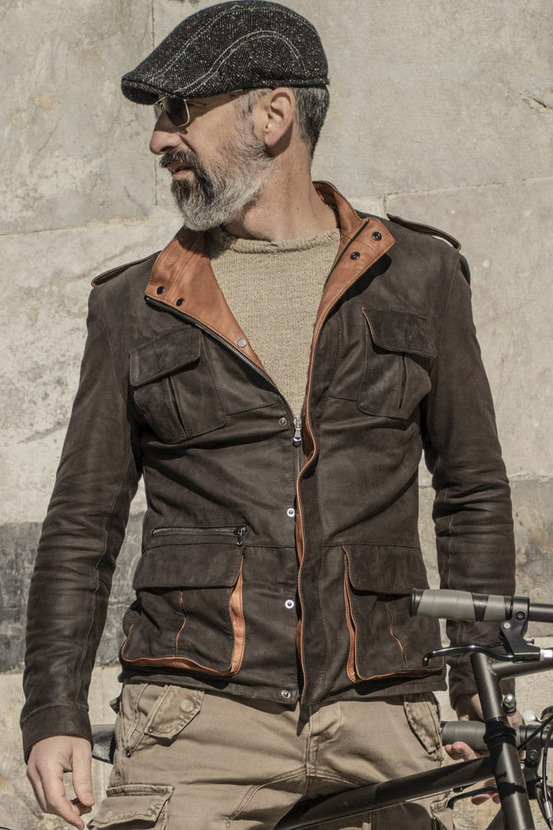 Francesco Oiled Saharan Dark Brown uomo Barone firenze - 4