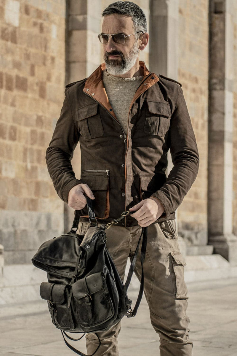 Francesco Oiled Saharan Dark Brown uomo Barone firenze - 11