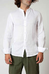 Korean Collar Linen Shirt man Barone firenze - 1