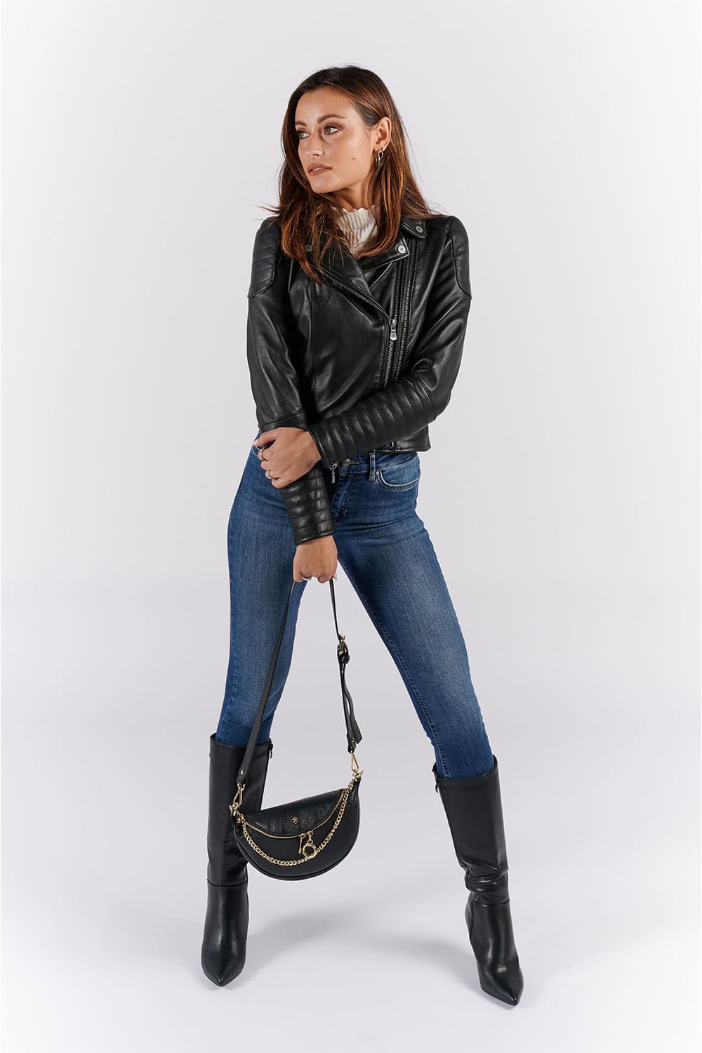 Bea Pouch Black donna Barone firenze - 4