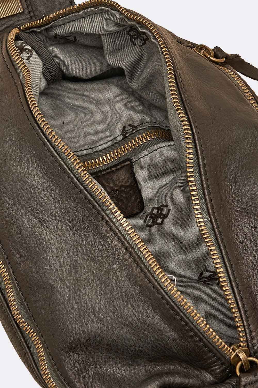 Certaldo Dark Brown Pouch uomo Barone firenze - 6