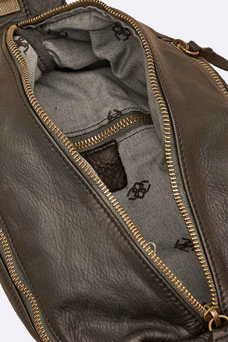 Certaldo Dark Brown Pouch uomo Barone firenze - 6