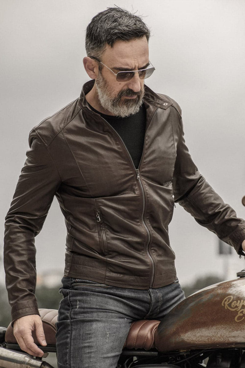 Massi Dark Brown Jacket  uomo Barone firenze - 1