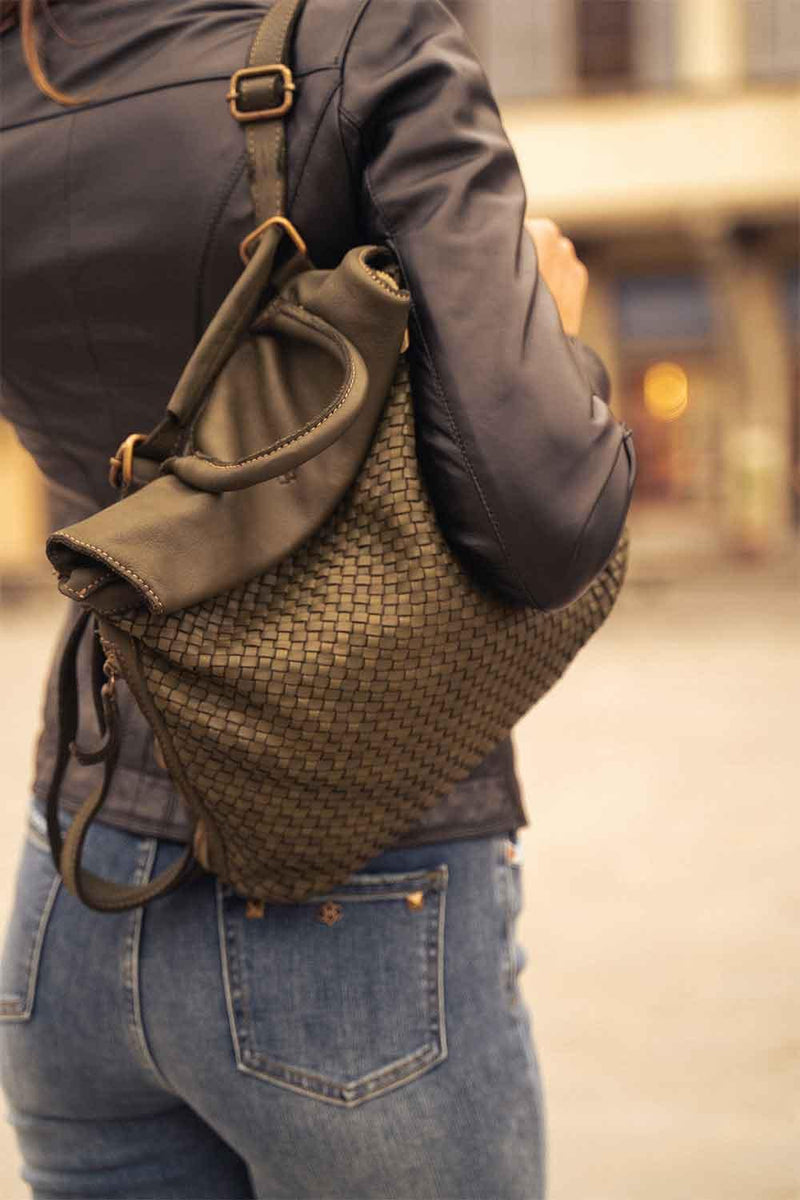 Pisa Green Backpack woman Barone firenze - 4
