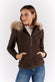 Sofia Oleato with Hood Fur Dark Brown donna Barone firenze - 3